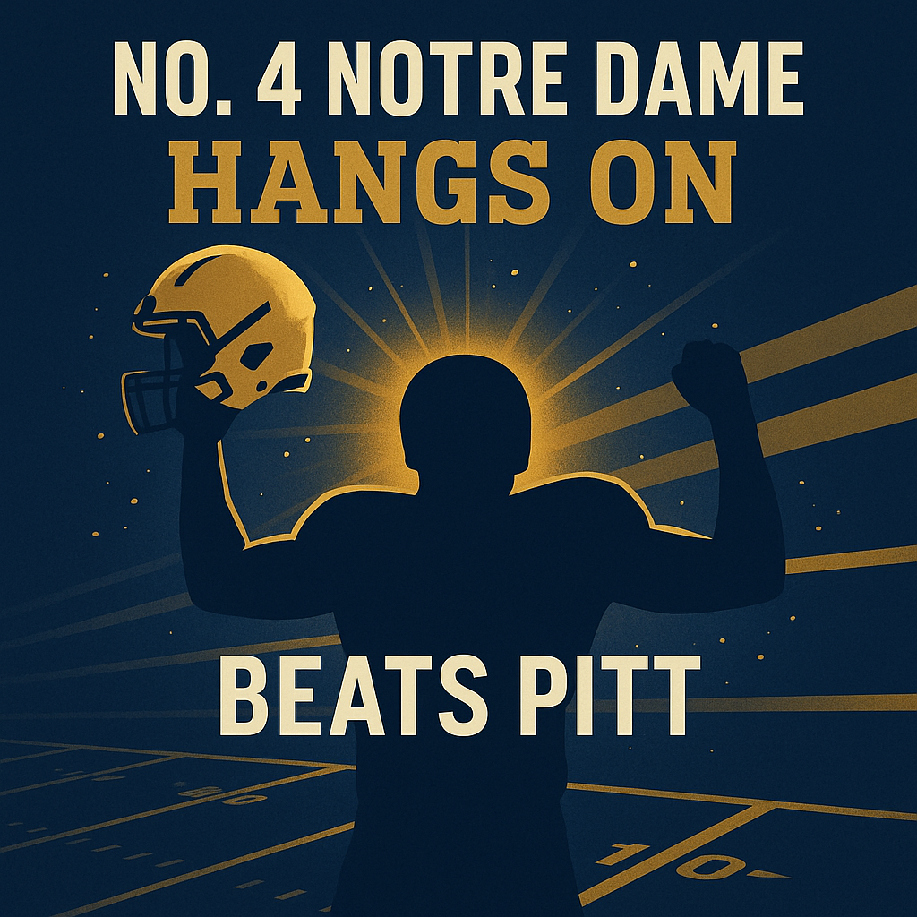 No. 4 Notre Dame Hangs On, Beats Pitt in 3OT