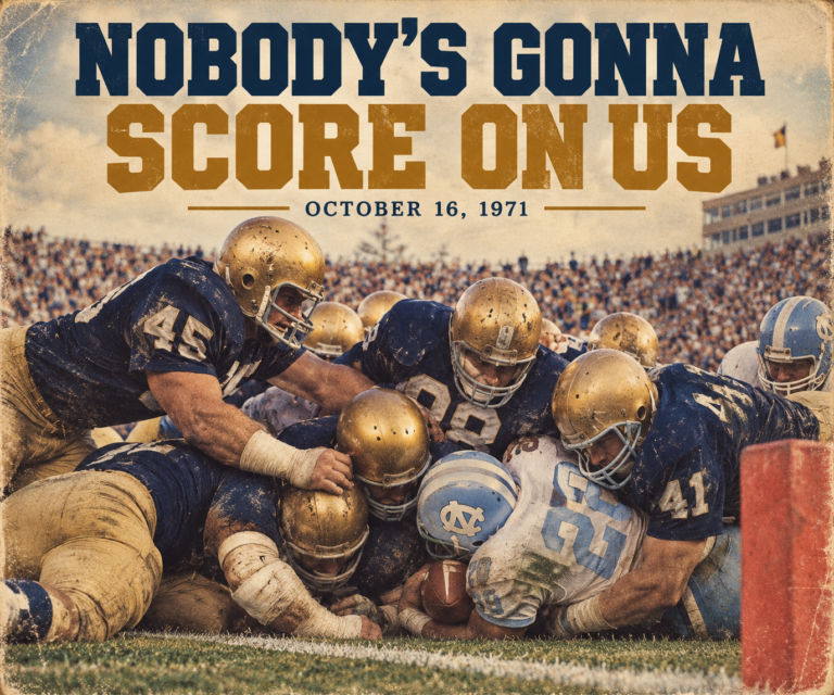 Ten Days Before My Debut, Notre Dame Was Still Undefeated